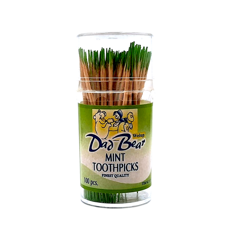 Housewell Dad Bear Toothpicks Mint 100's