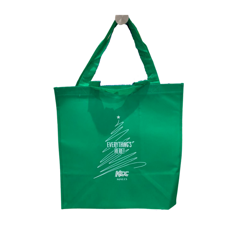 KCC Christmas Laminated Eco Bag Green Large