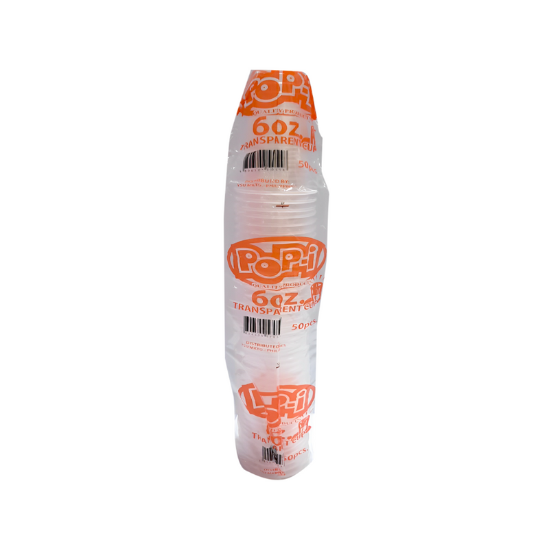 Pop-i Transparent Cups 6oz 50's