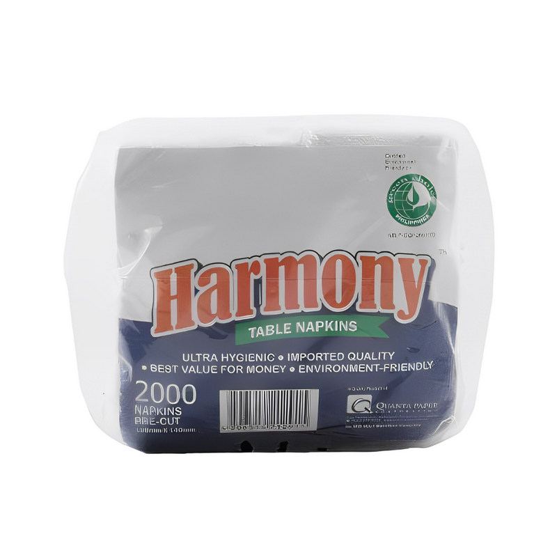 Harmony Table Napkins Pre-Cut 1 Ply 2000 Sheets