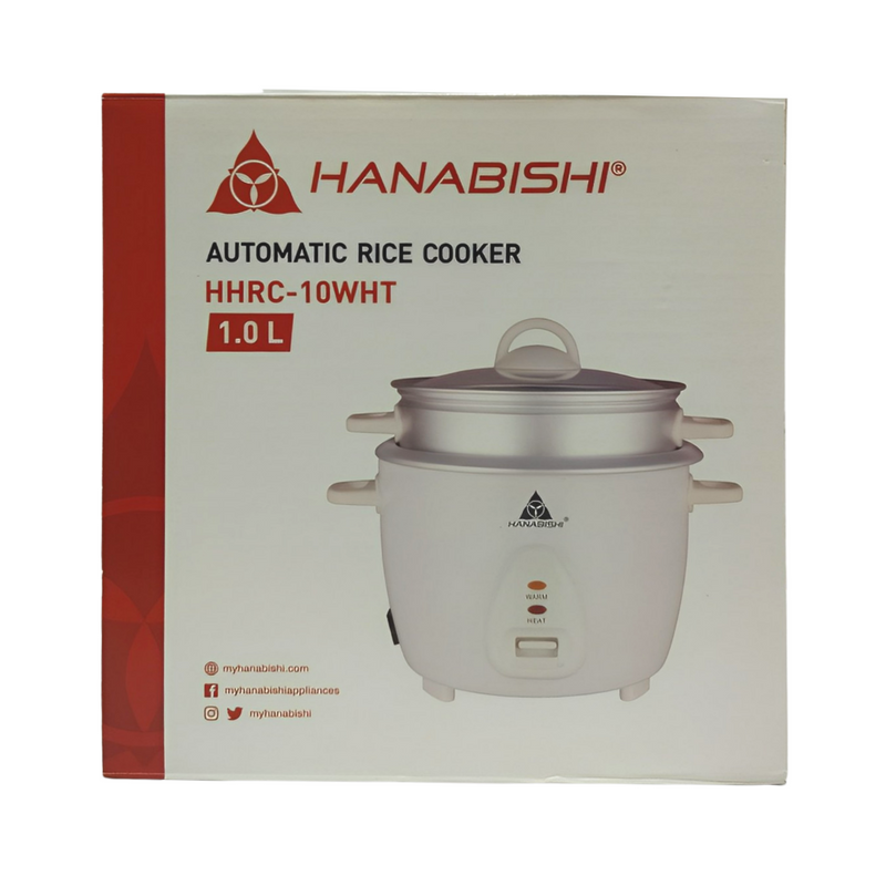 Hanabishi Rice Cooker White 1.0L