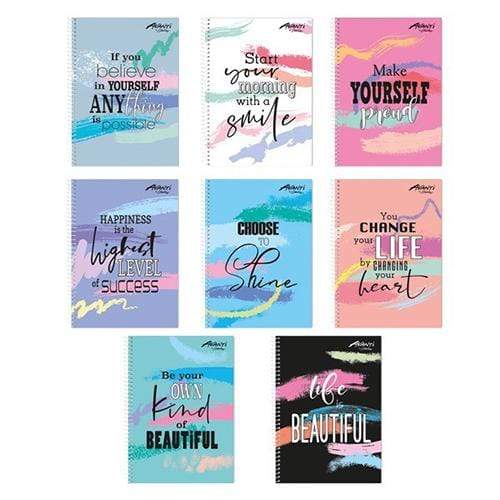Avanti Notebook Brushy Quotes 685 80 leaves