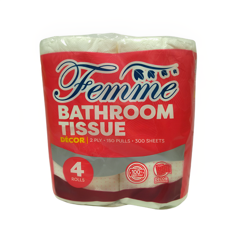Femme Decor Bathroom Tissue 2ply 4's