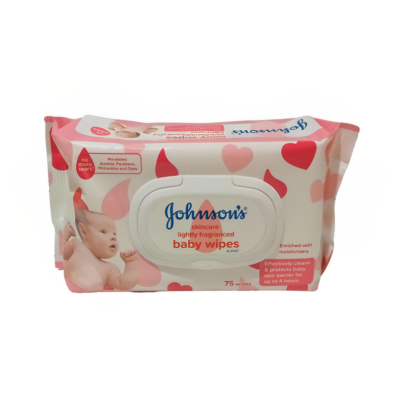 Johnson's Skin Care Baby Wipes Lightly Fragranced 75's