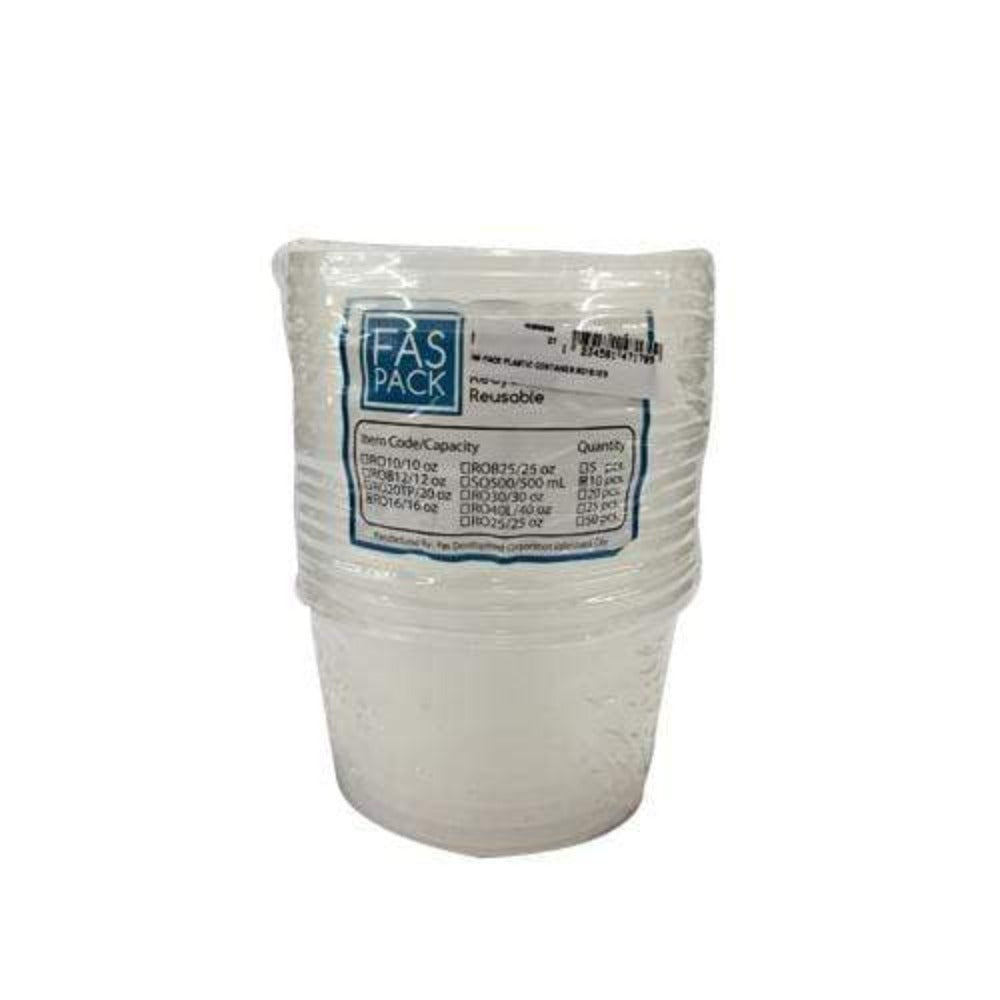 Fas Pack RO16 Plastic Container 10's