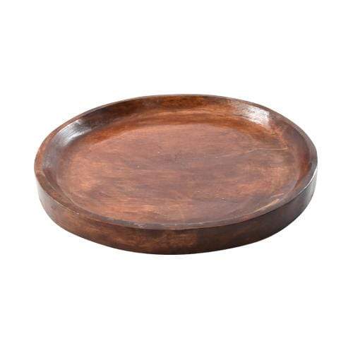 KCC Household Round Wooden Plate 12"