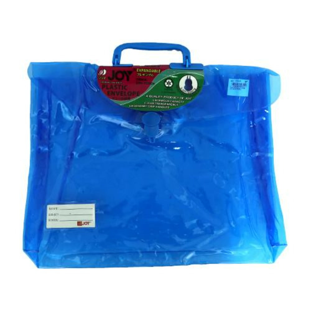Plastic Expanding Envelope With Handle Fc Blue