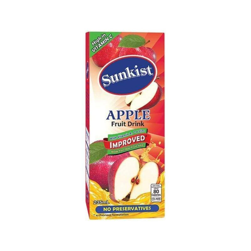 Sunkist Juice Sunkist Fruit Drink Slim Apple 235ml